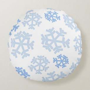 Snowflakes Pattern Round Cushion