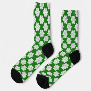 snowflakes pattern socks