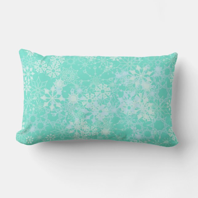 snowflakes patterned lumbar cushion (Front)