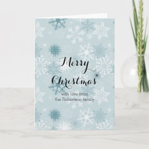Snowflakes Personalised with Your Photo Inside Holiday Card