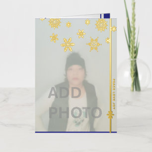 Snowflakes Photo Foil Holiday Card