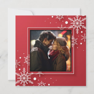 Snowflakes Photo Frame Holiday Card