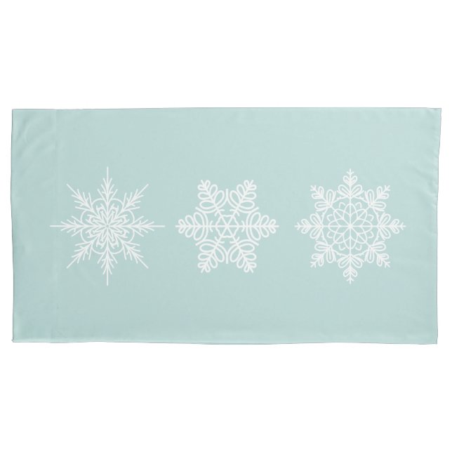 Snowflakes Pillowcase King  (Front)
