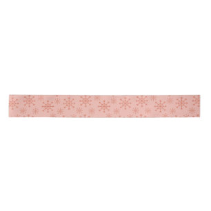 Snowflakes - pink satin ribbon