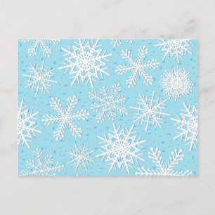 Snowflakes, postcard