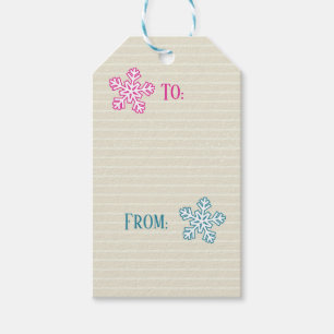 Snowflakes & Presents Gift Tag