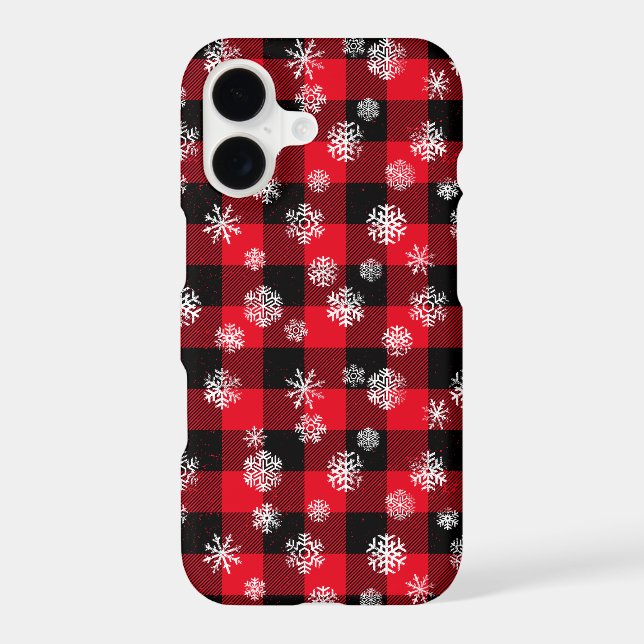 Snowflakes Red Buffalo Plaid (Back)