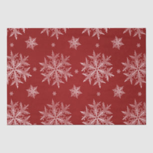 Snowflakes Red Holiday Christmas Tissue Paper