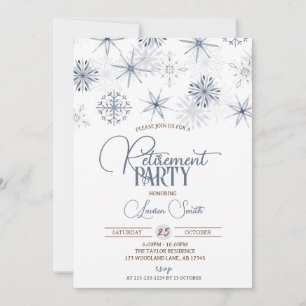 Snowflakes Retirement Party Invitation