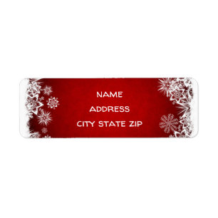 **SNOWFLAKES** RETURN ADDRESS LABEL