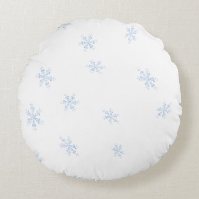 Snowflakes Round Cushion (Front)