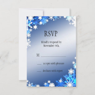 Snowflakes RSVP Card