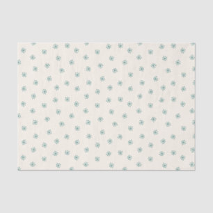 Snowflakes sage green and cream tissue paper