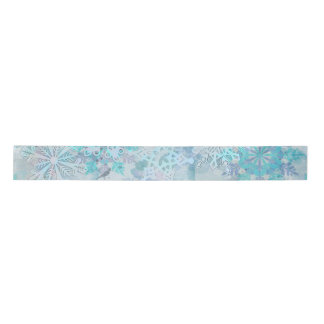 Snowflakes satin ribbon