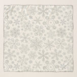 Snowflakes Scarf<br><div class="desc">Hand-drawn snowflakes,  pattern design.</div>