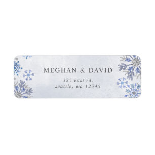 Snowflakes Silver Blue Christmas Winter Wedding