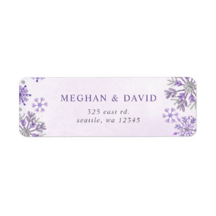 Snowflakes Silver Purple Christmas Winter Wedding