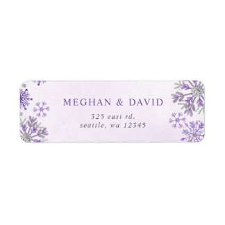 Snowflakes Silver Purple Christmas Winter Wedding