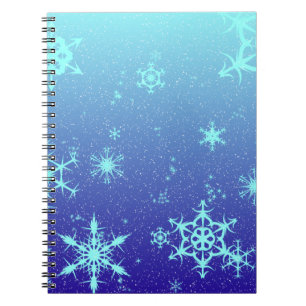 Snowflakes Spiral Notebook