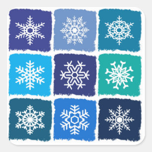 Snowflakes Square Sticker