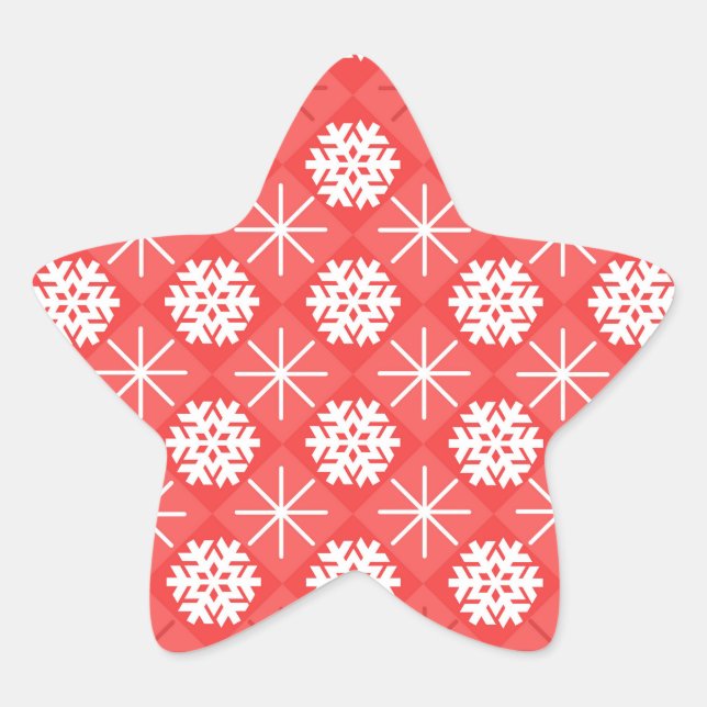 Snowflakes Star Sticker (Front)