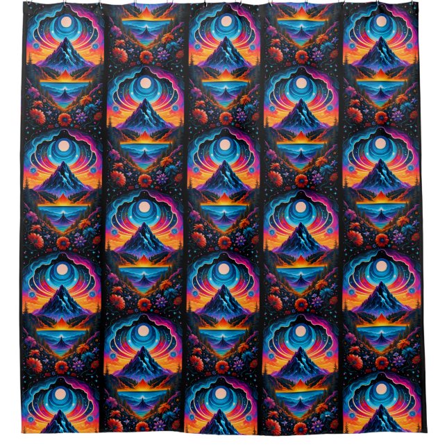 snowflakes tapestries nature Tapestry Shower Curtain (Front)