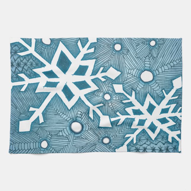 Snowflakes Tea Towel (Horizontal)