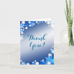 Snowflakes Thank You Card