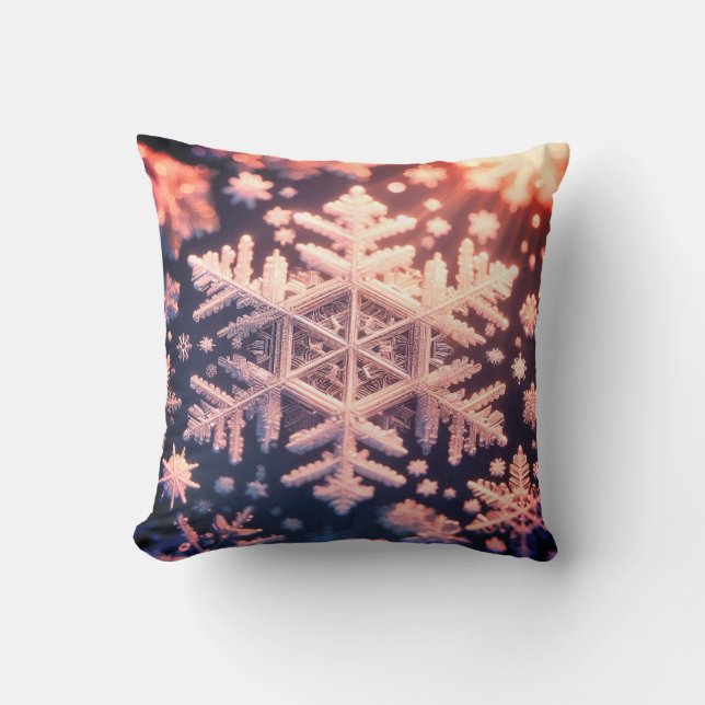 Snowflakes / Thick Crystals / Rays / Sangria Cushion (Front)