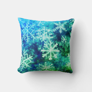 Snowflakes Throw Pillow
