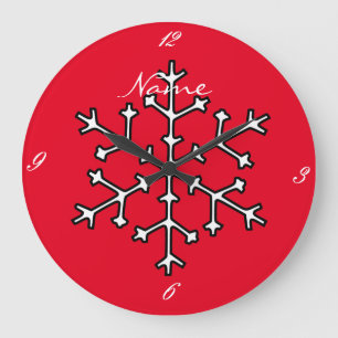 Snowflakes Thunder_Cove Large Clock