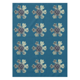 Snowflakes Turquoise Tablecloth