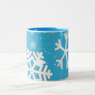 Snowflakes Two tone mug