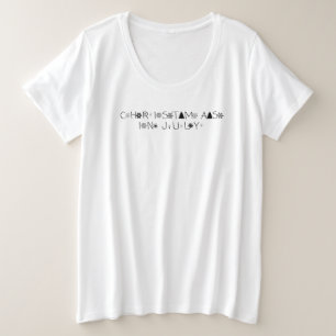 Snowflakes Typography Christmas in July Plus Size T-Shirt