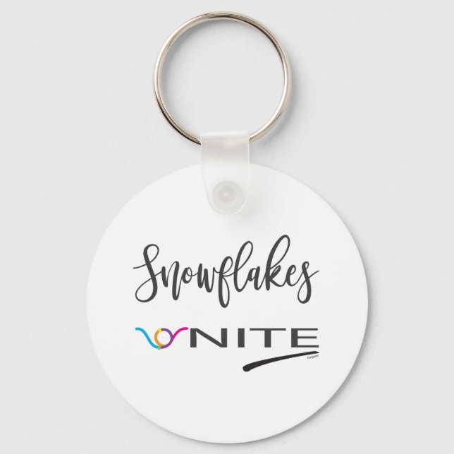 Snowflakes-Unite! Political Liberal Resist Key Ring (Front)