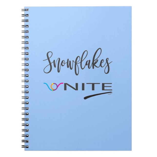 Snowflakes-Unite! Political Liberal Resist Spiral Notebook (Front)