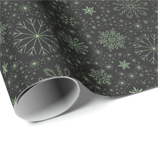 Snowflakes Vintage Christmas Wrapping Paper