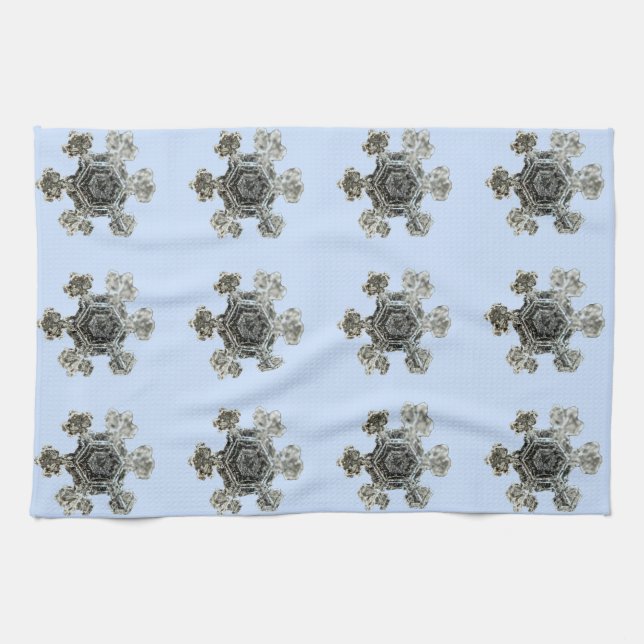 Snowflakes Violet Kitchen Towels (Horizontal)