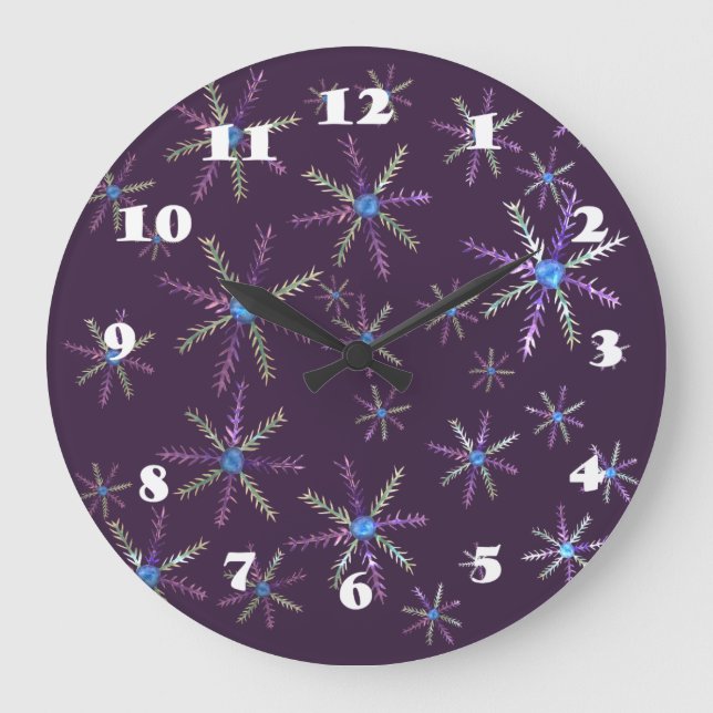 Snowflakes Wall Clock (Front)
