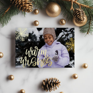 Snowflakes Warm Wishes Photo Foil 