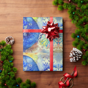 Snowflakes Watercolor Art  Wrapping Paper