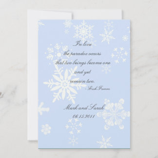 Snowflakes Wedding 2 Invitation