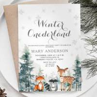 Snowflakes White Animal Onederland 1st Birthday
