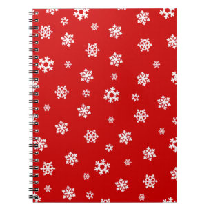 Snowflakes (White) [Christmas Pattern] Spiral Notebook