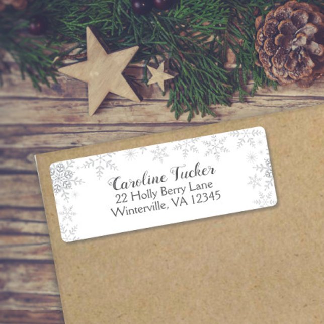 Snowflakes Winter Baby Shower Silver Glitter (Creator Uploaded)