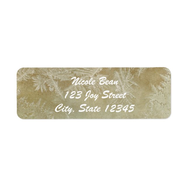 Snowflakes Winter Ice Rustic Kraft Invitations (Front)