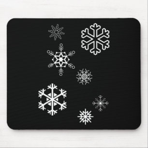 Snowflakes Winter Is Here And The Snow Mouse Pad