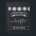 snowflakes winter wedding invitation<br><div class="desc">snowflakes chalkboard winter wedding invitations. Matching products also available</div>
