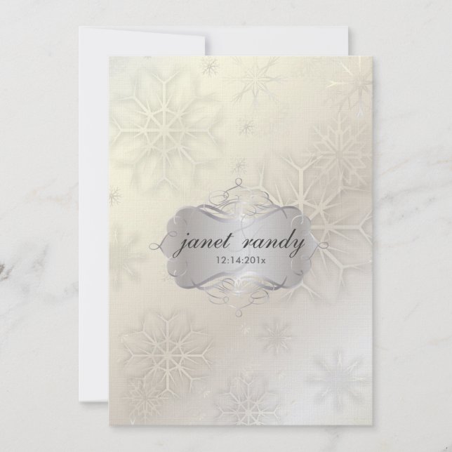 Snowflakes, Winter  Wedding Invitations (Front)