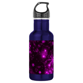 Snowflakes with Purple Background 532 Ml Water Bottle